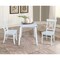 International Concepts 42 in. Solid Wood Round Dual Drop Leaf Dining Table with 2 Chairs in White K08-42DL-C613-2 - alternate 5